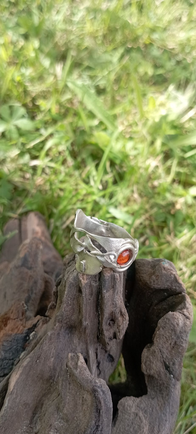Bague &quot;Viking&quot; Ambre