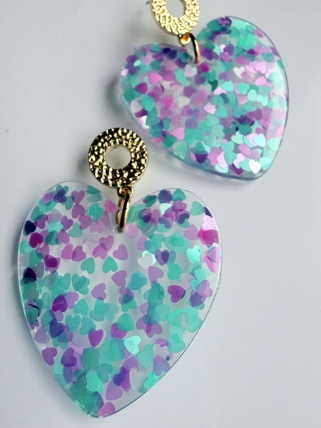 KISS'KISS aux cœurs verts & mauves