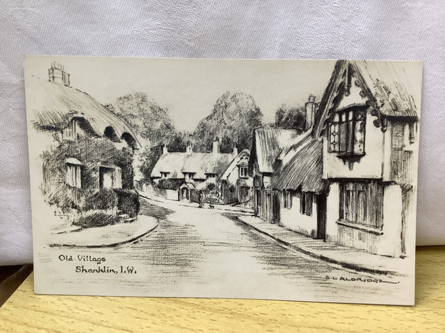 Old Village, Shanklin, Isle of Wight, S.L. Aldridge, Ventnor vintage postcard. Our Ref No. R653 £2.50