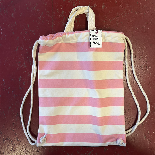 Rucksack Beutel gestreift