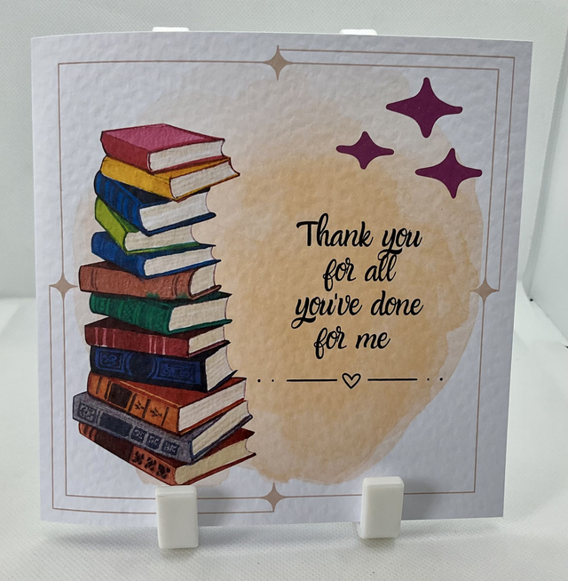 Thank you card for teachers. Personalised. 