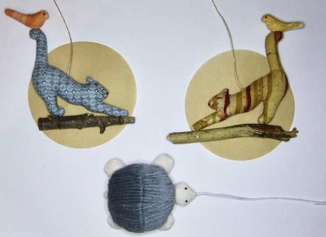 Lot de 2 chats et une tortue pour Fabienne