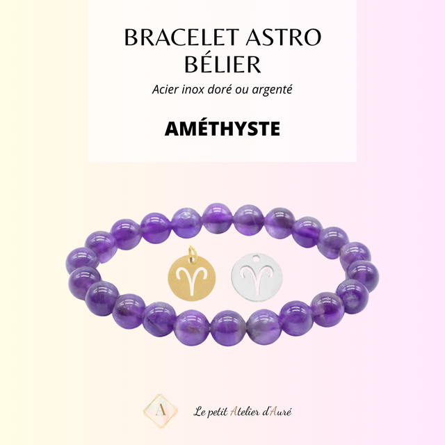 Bélier - Bracelet Astro Améthyste