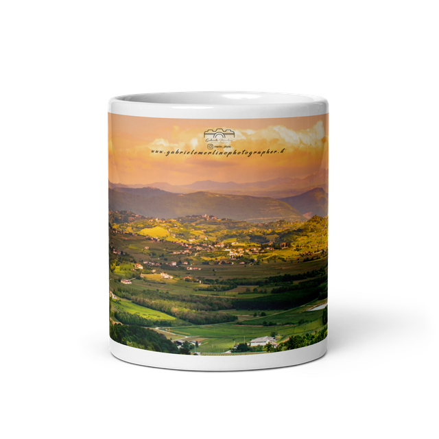  Tazza bianca lucida sunset light 