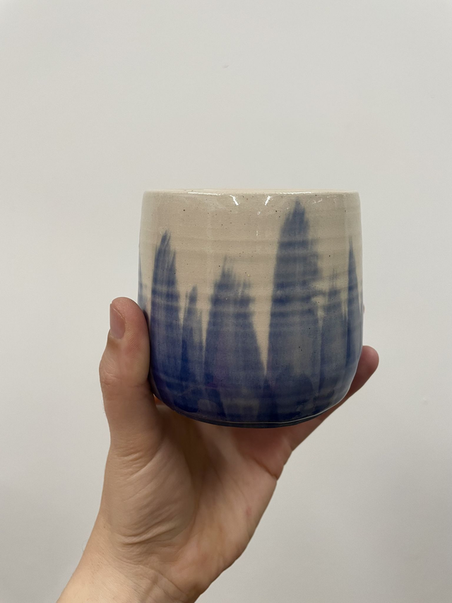 Handpainted Blue Watercolour Mug