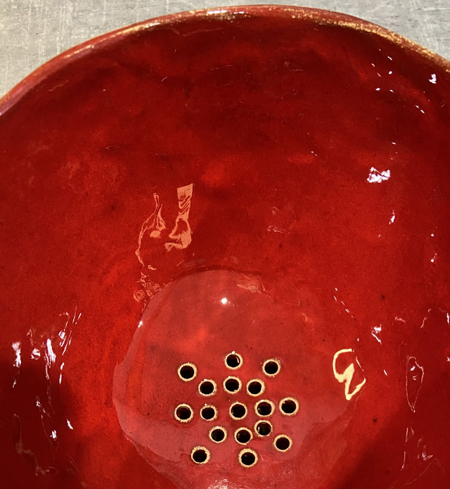 Keramikas caurduris - duršlaks - sietiņš ar šķīvīti