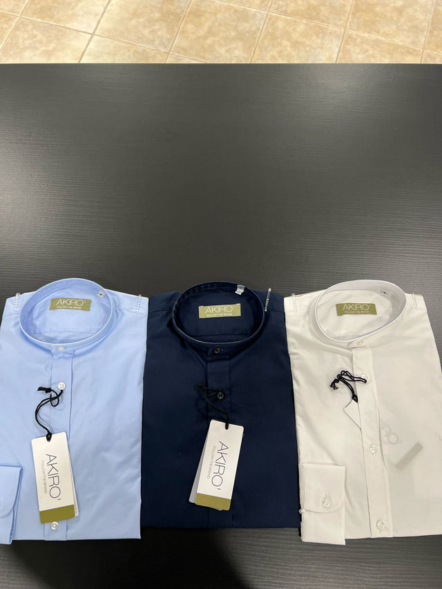 CAMICIA COREANA MERY AKIRO' TINTA UNITA