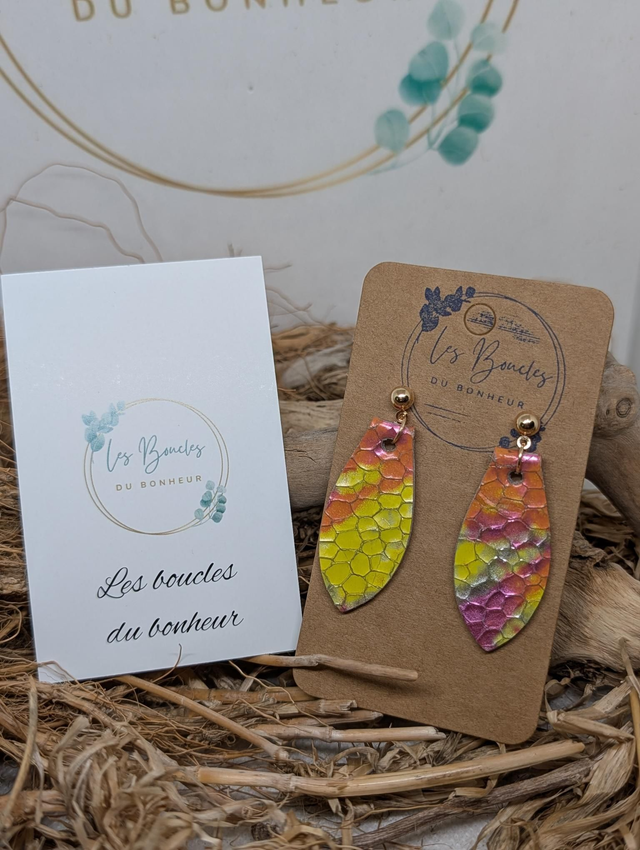 Boucles d'oreilles Simply jaune s014