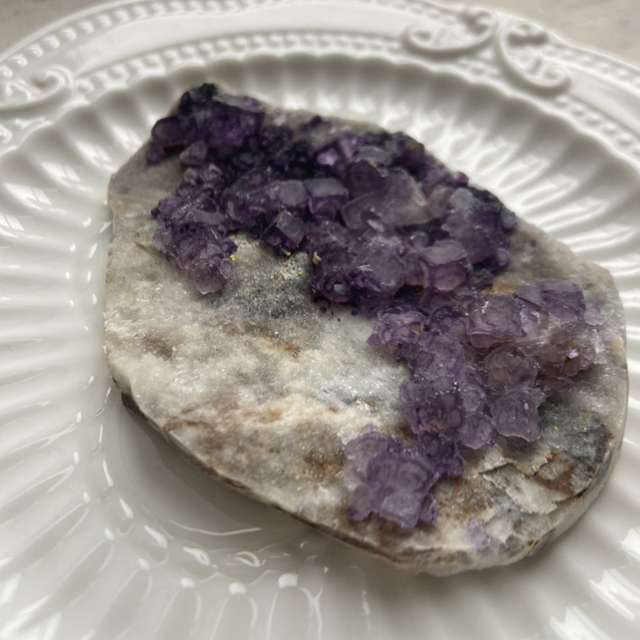 Raw Purple Fluorite Cluster