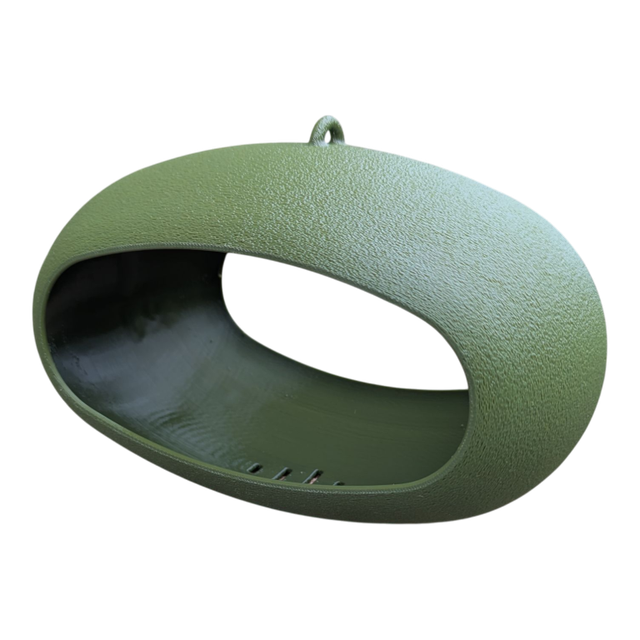 Mangeoire à oiseaux de la nature à suspendre de forme ovale