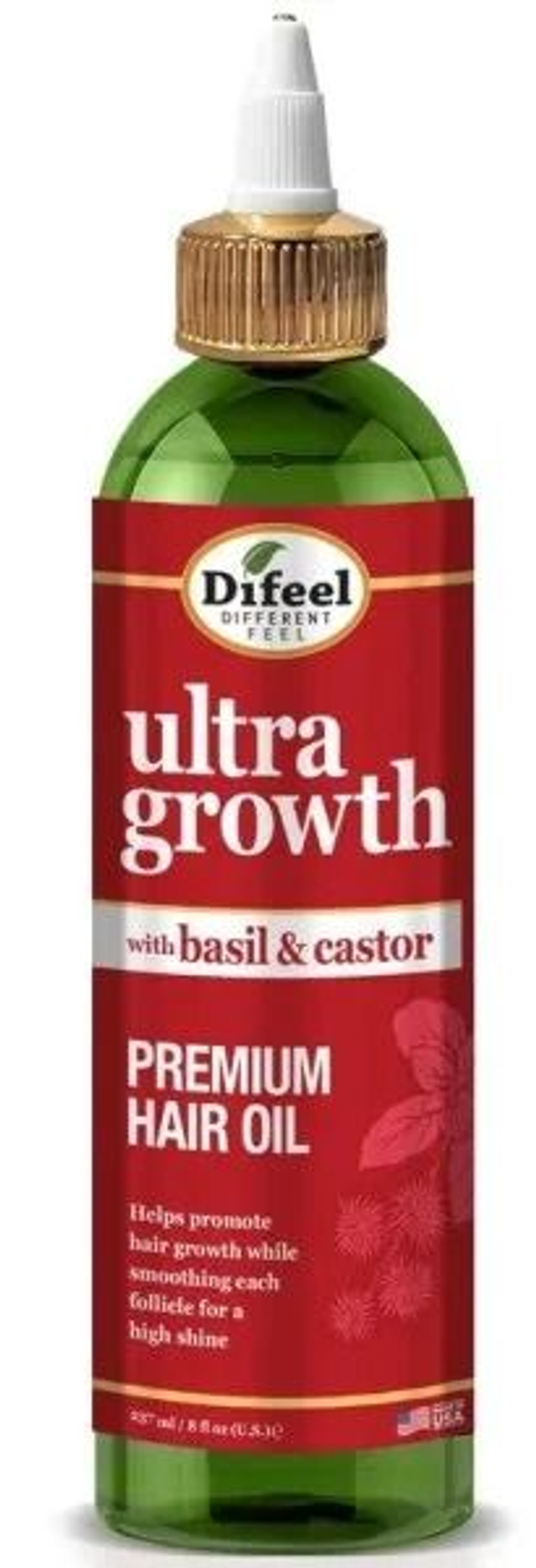 DIFEEL: ULTRA GROWTH - BASIL & CASTOR HAIR OIL 8OZ SU49-GRO80
