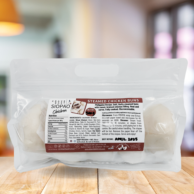 Steamed Chicken Buns (Siopao), Frozen, ready to heat | 5-PC in a pack