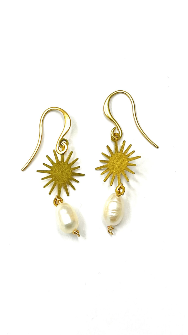 Boucles d’oreilles « Heol » Perles