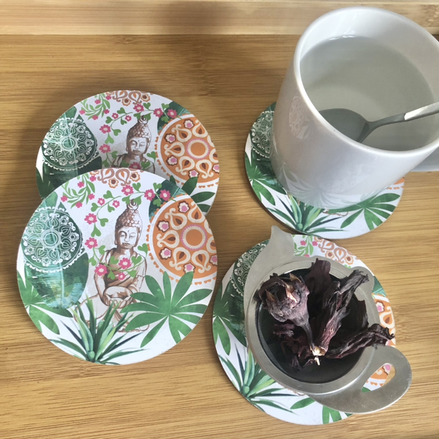 6 dessous de verre Bouddha 