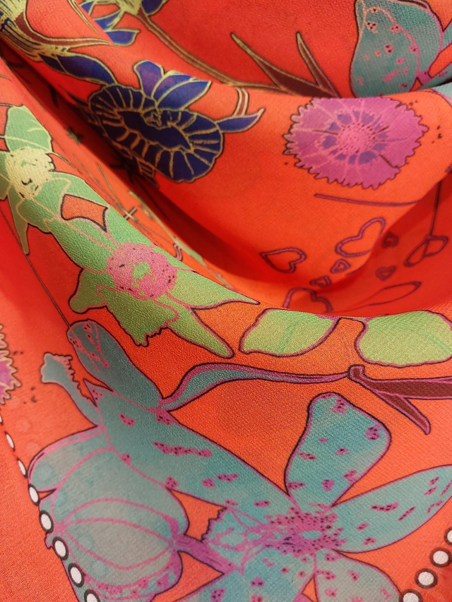 Orchidée Rouge. Carré