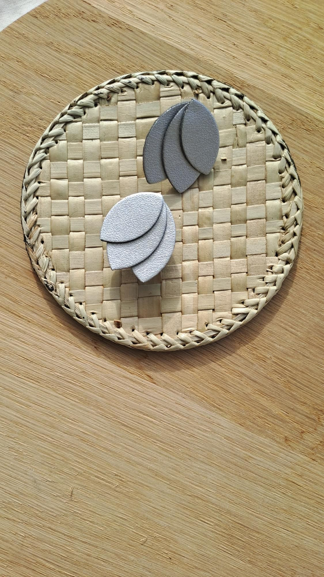 Boucles d'oreilles en matière végétale en pomme