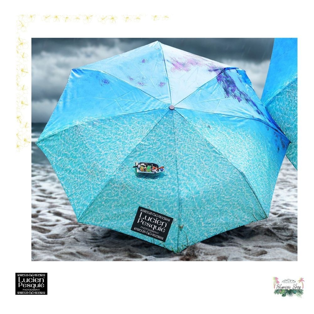 Parapluie pliant "Lagon bicolore à Tetiaroa"