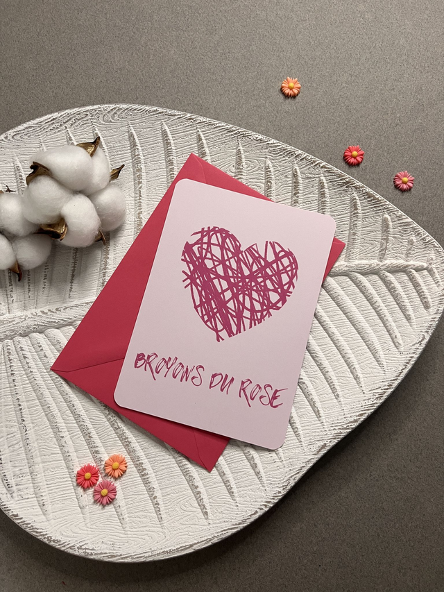 Carte de vœux &quot;Broyons du Rose&quot;