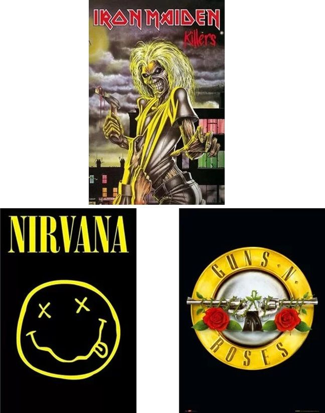 BEST VALUE OFFER - Gift pack of 3 Gods of Rock Posters  (includes delivery)