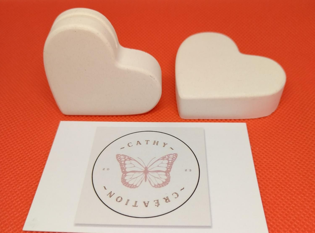 Lot de 2 coeurs support photos 