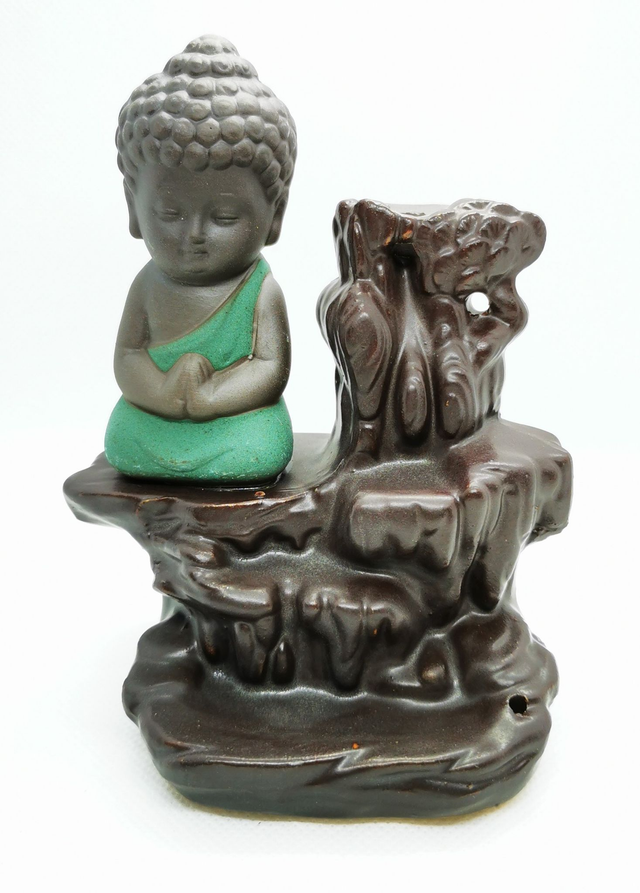 Brûleur d&#039;encens à refoulement petit Bouddha
