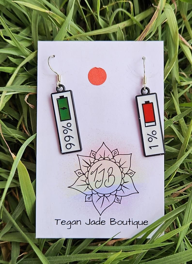 Battery Percentage Earrings