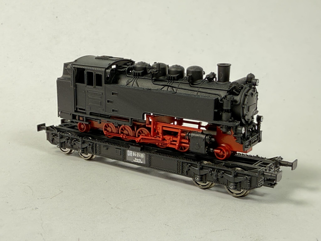 Schmalspurtransport Wagen mit Lok 99 77 7k TT 1:120