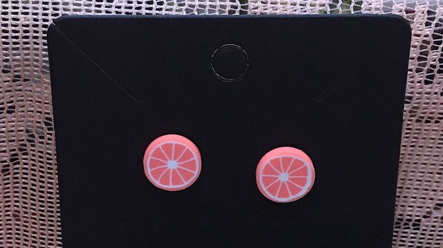 Children Non Metal Orange Earrings - CCOE05