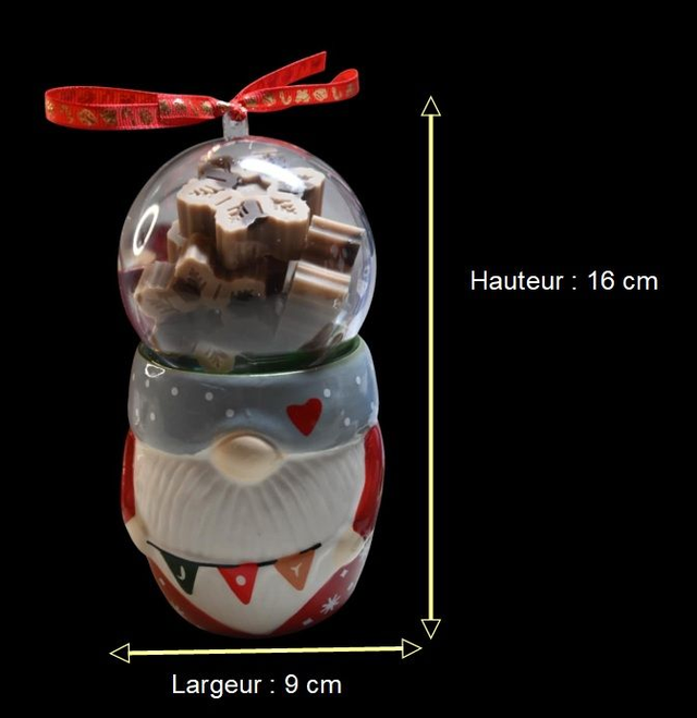 Brûle-Parfum Lutin avec Boule de Noël et Fondants Parfumés