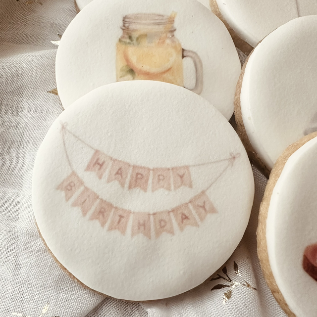 Tendre message - Joyeux Anniversaire - 6 biscuits - 180 grammes 