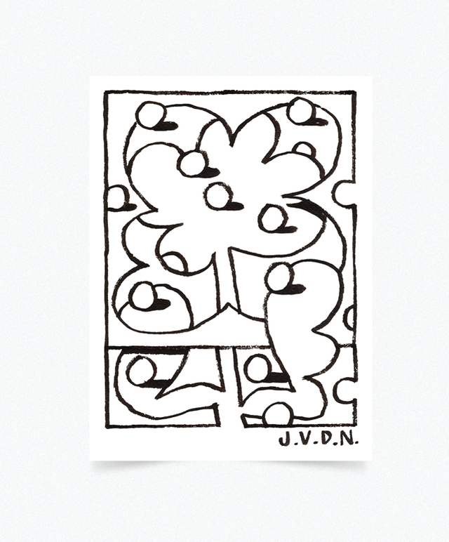 Dessin Flower 4 by JVDN