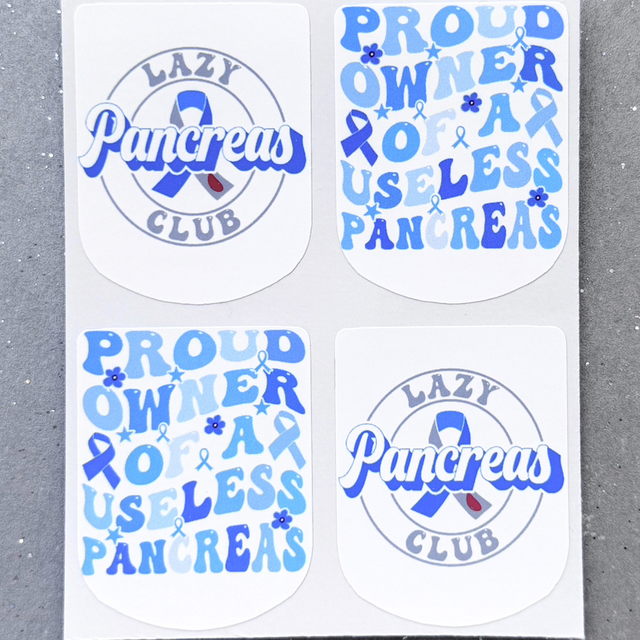 Lazy Pancreas Sticker (set of 4)