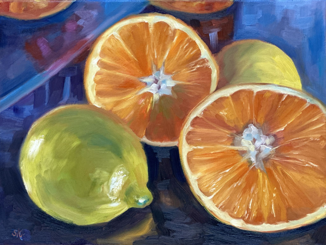 Limetten mit Orangen