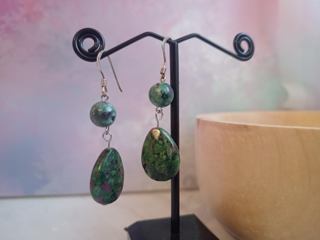 Ruby Zoisite earrings 