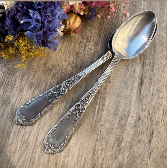 Duo cuillères en ÉTAIN 4