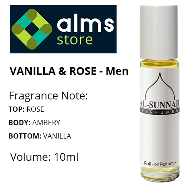Vanilla &amp; Rose Men 10ml Roll-on