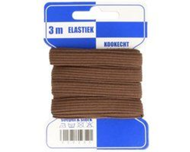 Elastiek 881 / donkerbruin / 10 mm / 3 m