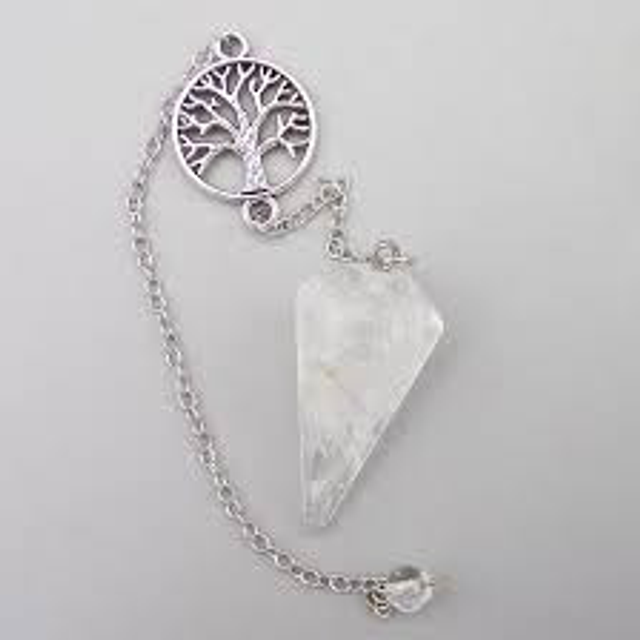 Clear Quartz Tree of Life Pendulum