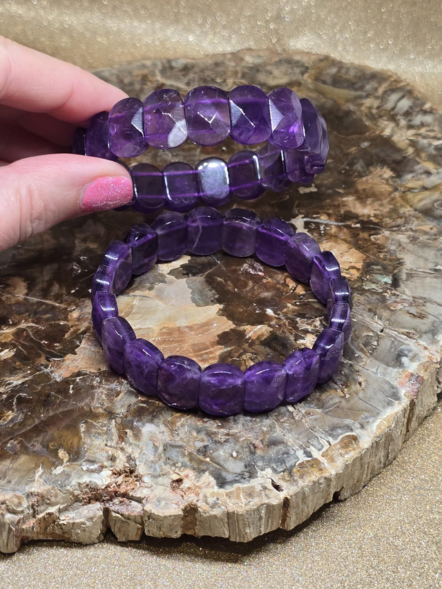 Bracelet Améthyste carré