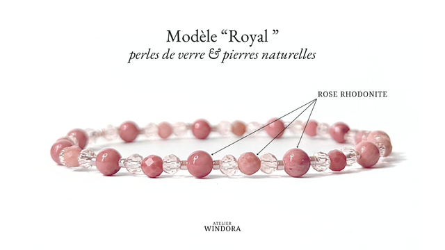 Bracelet | Rose Rhodonite - Royal (A)