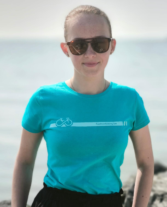 T shirt femme Turquoise 