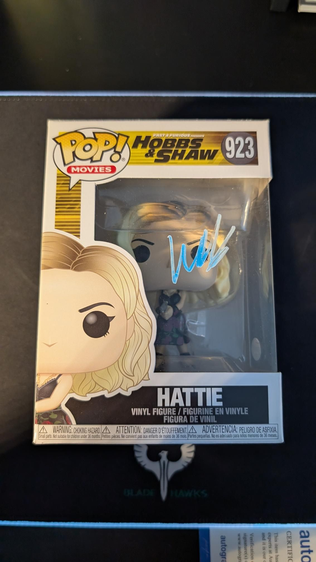 Funko Pop Hobbs and Shaw Hattie 923 Signed By Vanessa Kirby with ACOA