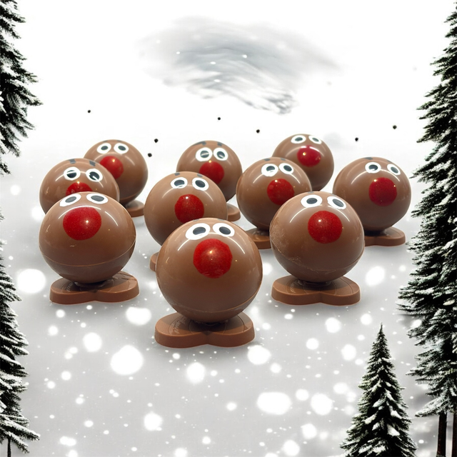 Rudolph the reindeer hot chocolate bomb. 50 gr