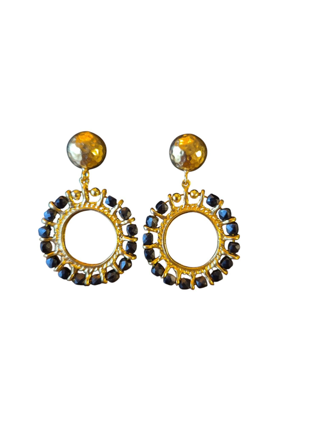 Boucles d&#039;oreilles Charlie pierre Grenat