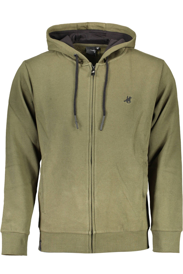 U.S. GRAND POLO FELPA CON ZIP UOMO VERDE