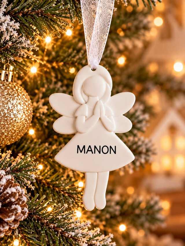 Petite fée de Noël personnalisée – Ornement de sapin artisanal 