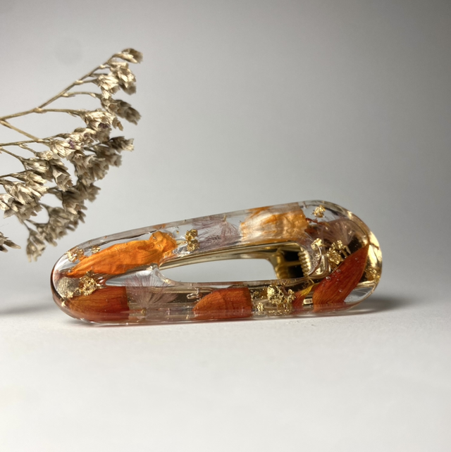 Barrette teardrop gerbera 