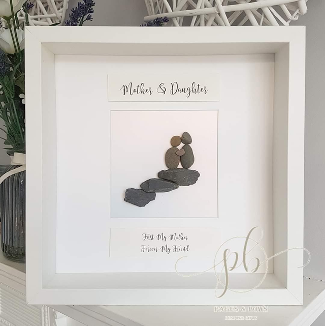 Morher &amp; Daughter pebble picture