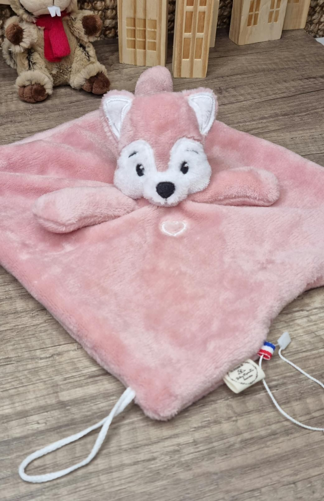 Doudou plat renard personnalisée