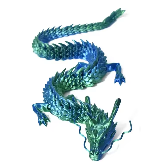 0013 - Dragon - 31cm - Laser green - 3D Geprinte Fidget &amp; Decoratie